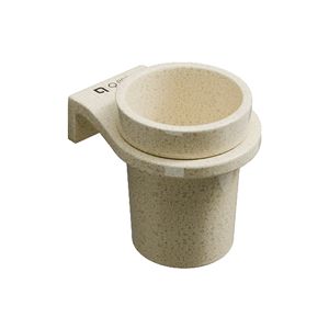 Round <b>Glass</b> Toothbrush Holder Wall Mounted Dual Cup Metal Rack Heavy Duty <b>Bathroom</b> Storage <b>Accessory</b> Set Silver - Product Image 1