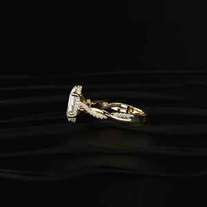 แหวนเพชรทรงรี 1.5 กะรัต EF-VS1 เพาะเลี้ยงในห้องปฏิบัติการ ตัวเรือนทอง 14 กะรัต ดีไซน์แหวนแต่งงานแบบแยกส่วน สง่างาม หรูหรา สำหรับผู้หญิง - Product Image 4