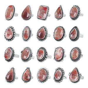 Strawberry <b>Quartz</b> Gemstone Sterling Silver Handmade <b>Ring</b> Pink Strawberry <b>Quartz</b> <b>Ring</b> Minimalist Promise <b>Ring</b> for Gift - Product Image 3