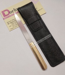 Heavy Duty Nail <b>File</b> for Men Women Medium Grit Metal Travel Leather <b>Case</b> for Rough Acrylic Nails Thick Toenails Stainless Steel - Product Image 1