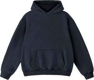 เสื้อฮู้ดดี้สีชมพูแบบหนา สไตล์วินเทจ ล้างสีแบบแอซิดวอช สำหรับผู้ชายและผู้หญิง ผ้าฝ้าย 100% มีกระเป๋าเสื้อ ฮู้ดดี้ลายมัดย้อม เสื้อกันหนาว - Product Image 3