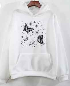 Ropa de Mujer, Sudaderas con Estampado de Mariposas Personalizadas, Sudaderas Extra Grandes de Felpa Francesa, Sudaderas con Estampado 3D - Product Image 3