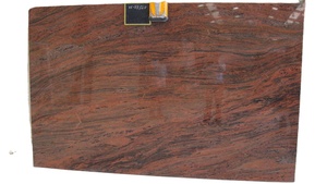 Grande dalle de granit rouge polie, design moderne, surface de comptoir durable - Product Image 6
