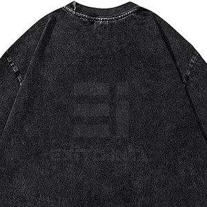 เสื้อยืดผู้ชายทรงหลวมสไตล์สตรีทแวร์ ผลิตตามสั่ง ปรับแต่งได้ รับผลิตแบรนด์ส่วนตัว ผ้าฝ้าย 100% ระบายอากาศได้ดี คุณภาพสูง - Product Image 6