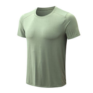 T-shirt à manches courtes col rond pour homme, couleur unie, évacuation de l'humidité, 100% coton respirant, coupe ajustée, imprimé numérique, toutes saisons - Product Image 4