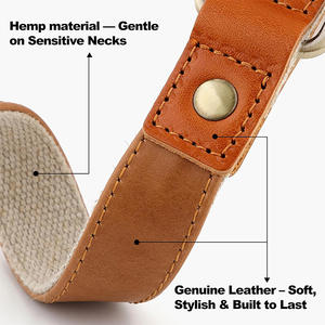 ปลอกคอสุนัขหนังแท้คุณภาพสูง ปรับได้ แห้งเร็ว ทนทาน บุนุ่ม - Product Image 5