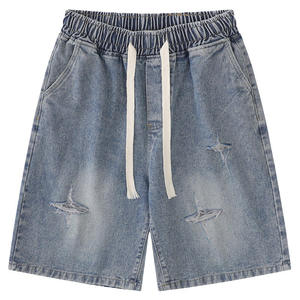 Unisex <b>Camo</b> Denim Shorts <b>Men</b> Women Woodland Camouflage Acid Wash Baggy Knee Length Jean Shorts Streetwear Summer Jorts Wholesale - Product Image 2