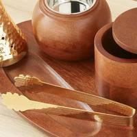 Ensemble de brûleurs d'encens en bois avec accents dorés, diffuseur aromatique au bois de santal pour la maison