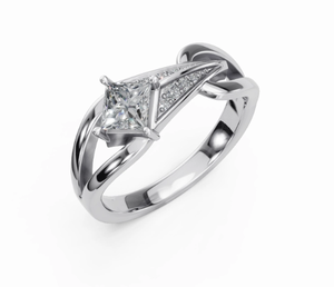 Bague en or massif avec diamants 9, 14, 18 carats, finition or jaune, rose, blanc, bijoux fins en diamants, alliance de mariage et de fiançailles en or - Product Image 5