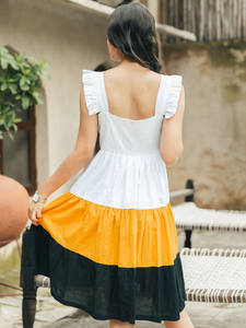 Vestidos de mujer 2026: Última tendencia, ecológicos, con estampado floral rosa, manga abullonada, elásticos personalizados, de tela natural. - Product Image 2