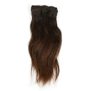 Extensions de cheveux naturels indiens Remy à clipser, pointes pleines, trame nouée à la main, couleur naturelle, double tirage - Product Image 5