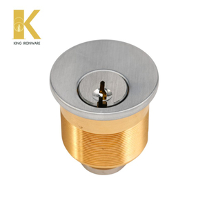 Cylindre de serrure à mortaise King 25 mm, rainure KW, chrome satiné, inspection complète en usine, laiton massif, qualité ANSI, durable - Product Image 2
