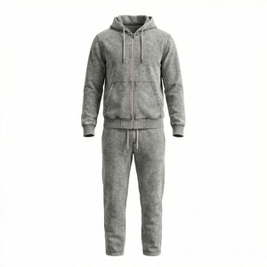 Conjunto de Ropa Deportiva para Hombre Otoño Invierno, Transpirable, de Secado Rápido, con Estampado, Pantalones Deportivos, Sudadera con Capucha, Talla Grande, Forro Polar - Product Image 1