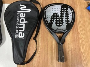 Raquette de padel sportive personnalisée en fibre de carbone, raquette de tennis légère avec noyau souple en EVA, raquette de padel pour adolescents, logo Center. - Product Image 6