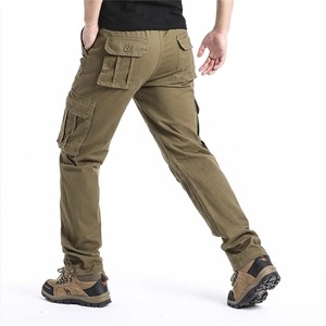 High Quality Men's Tactical <b>Pants</b> Elastic Waist <b>Cargo</b> Large Size Cotton <b>Pants</b> Multi-Pocket Trousers Sports Training <b>Work</b> <b>Pants</b> - Product Image 1