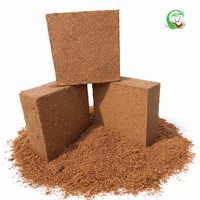Cocopeat naturel sans tourbe, bloc de 5 kg, fibre de coco pour jardinage biologique, plantes d'intérieur et culture hydroponique, Inde