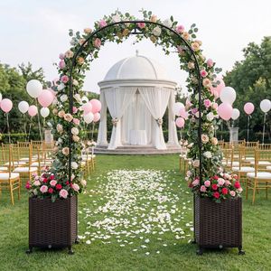 Arco de Jardín con 2 Macetas Autorregantes para Patio y Césped - Product Image 1
