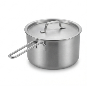 Stainless Steel Sauce <b>Pan</b> Contemporary Style Factory Supplier Shiny Finished Metal Handle <b>Induction</b> Cooker Compatible - Product Image 3