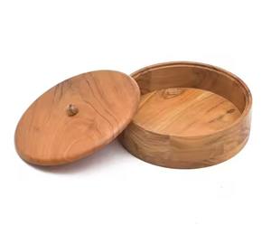 Boîte à chapati en bois durable avec couvercle pour la cuisine à domicile - Product Image 6