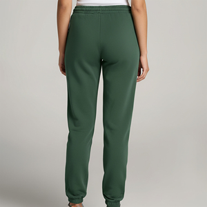 New <b>Women's</b> Fleece Sweatpants Solid <b>Green</b> Drawstring Waist Embroidery Logo Right Leg Casual Autumn Wear Full Length <b>Joggers</b> - Product Image 5