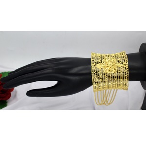 Jewelry Supplies Women Luxury Jewellery Gold Plated Bridal Wedding Jewelry Set Bracelet Dubai Jewelry Bracelets - Product Image 1