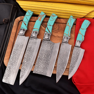 ชุดมีดเชฟ LEGACY BLADES พรีเมียม 5 ชิ้น ผลิตจากเหล็กกล้าคาร์บอนสูง ด้ามจับเรซิ่น คุณภาพระดับพรีเมียม สำหรับครัว ผลิตจากโรงงานโดยตรง - Product Image 1