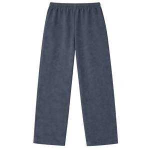 Ensemble veste zippée à col montant côtelé gris délavé et pantalon de jogging pour homme, en coton, style streetwear, mode - Product Image 4