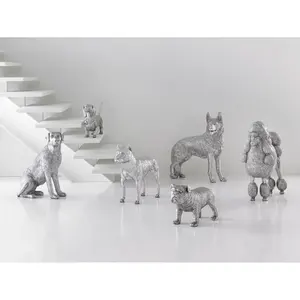 Sculpture d'animal en métal artisanale haut de gamme, statue d'animal en métal de luxe pour intérieur, sculpture artistique moderne polie pour la décoration de la maison - Product Image 3