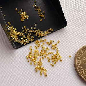 Diamantes cultivados en laboratorio de color amarillo, corte redondo, CVD HPHT IGI, tamaño pequeño, claridad VS VVS, diamantes de color fantasía. - Product Image 3