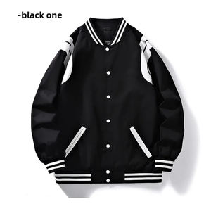 Chaqueta Letterman de lana personalizada con logo, cuello alto, diseño OEM, lona en blanco, 100% algodón, alta calidad, invierno - Product Image 1