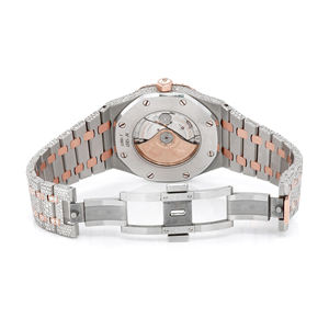 Montre pour homme en acier inoxydable avec bracelet de 20 mm, sertie de diamants Moissanite VVS, style luxe, hip-hop, quartz - Product Image 5