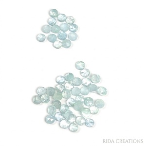 Piedras Preciosas Sueltas de Aguamarina Natural, Tamaños Variados de 2mm-5mm, Clasificadas a Mano, Alta Claridad, Corte Redondo, para Joyería - Product Image 5