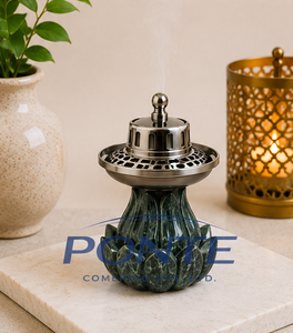 Handcrafted Lotus Brass Dhoop Dani Antique Finish Incense Burner For Home Purification Meditation And Bakhoor Aromatherapy <b>Decor</b> - Product Image 2