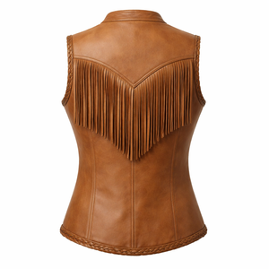 Chalecos de Cuero Tejido con Flecos al por Mayor para Mujer - Diseños Ecológicos y Transpirables Personalizados Directamente del Fabricante - Product Image 2