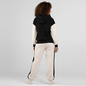 สินค้ามาใหม่ 2026 ชุดเซ็ต 2 ชิ้น เสื้อฮู้ดดี้และกางเกงขายาวสำหรับผู้หญิง ผ้าฝ้าย 100% ใส่สบายสำหรับฤดูร้อน ลวดลายพิมพ์แบบ Acid Wash ปักลายสวยงาม คุณภาพสูง - Product Image 6