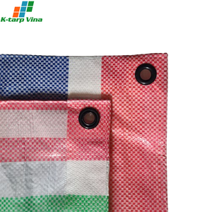 ผ้าใบพลาสติก PE คุณภาพสูง ลายทางหลากสี ยี่ห้อ K-Tarp Vina รุ่นกันน้ำ ตัด/ขึ้นรูปได้ตามต้องการ - Product Image 1