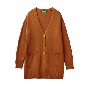 Cardigan décontracté pour femme Power Abaan Sports, automne-hiver, imprimé délavé, col en V, motif floral, chaud, tricoté, respirant - Product Image 1