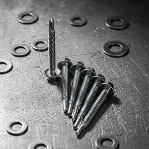 Vis autoperceuses à tête hexagonale de qualité supérieure (métriques/pouces) zinguées classe 8, robustes, résistantes à la corrosion, à filetage profond et grossier - Product Image 1