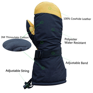 Gants de ski thermiques pour hommes, gants de snowboard imperméables résistants, gants de ski pour femmes, coupe ajustée, imperméables, doublés de polaire, chauds, pour l'hiver - Product Image 4