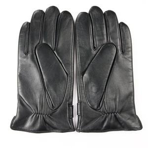 Gants de conduite en cuir de mouton noir ou marron pour homme, équipement d'extérieur tendance pour le quotidien, les fêtes et les voyages, avec doublure en laine - Product Image 3