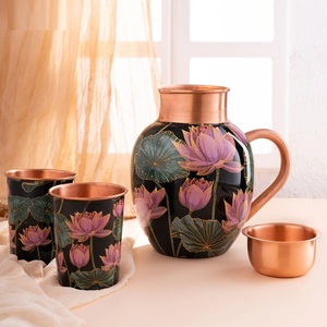 Unique & Attractive Luxury Double Wall Printed Pattern Copper Water <b>Jug</b> for Healthy <b>Drinking</b>-Factory Price Direct Supplier - Product Image 3