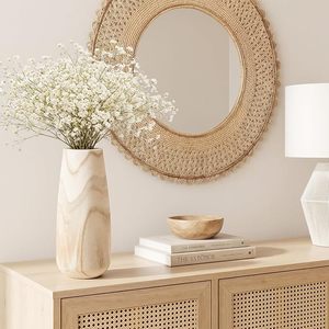 Vase à fleurs en bois style Art déco, effet marbre, minimaliste, pour table, décoration maison, mariage, fête - Product Image 1
