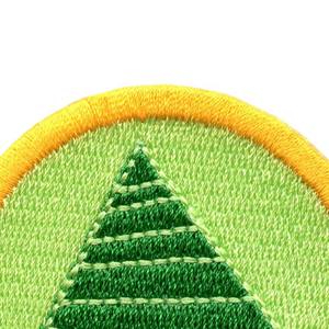 Patch brodé circulaire en forme d'arbre, appliqué thermocollant en feutre vert, décoration cadeau - Product Image 4