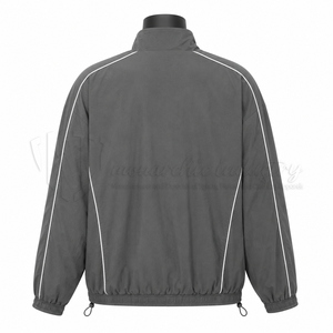 Custom <b>Men</b>’s Windbreaker <b>Jacket</b> <b>Lightweight</b> Track <b>Jacket</b> with Reflective Trim OEM ODM Manufacturer Supplier - Product Image 2