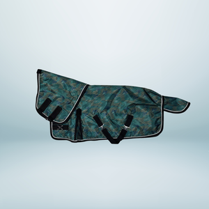 Élégant léger 100G tapis de cheval 600D polycoton coquille doublure en nylon noir/blanc reliure étanche Combo pour 100G remplir chevaux - Product Image 1