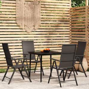Conjunto de Comedor para Jardín en Negro - Product Image 1