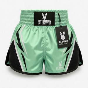 Premium Muay Thai boxing <b>shorts</b> with satin fabric lightweight comfort elastic waistband ideal for training sparring <b>kickboxing</b> - Product Image 6
