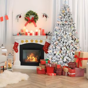 Albero di Natale Artificiale 4ft con 366 Rami in PVC, 21 Coni di Pino, 150 Luci LED Colorate su Filo Metallico per Decorazioni Festive - Product Image 4