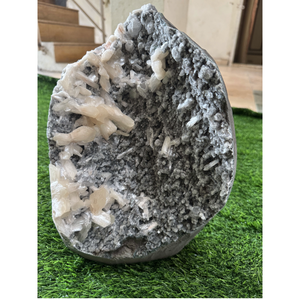 Decorative Black Chalcedony Stilbite <b>Crystal</b> <b>Cluster</b> Natural Mineral for Gift and Collection - Product Image 2