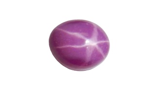 Rubí Estrella de Corte Ovalado 8x10 mm, 3.5 Quilates, Creado en Laboratorio, Pulido, Opaco, Cabujón con Efecto de Estrella de 6 Puntas para Joyería - Product Image 2